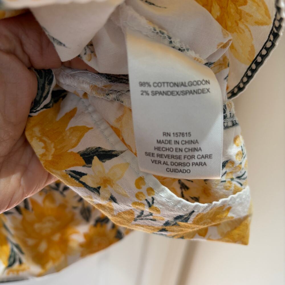 Joie Floral Tiered Puff Sleeve Amelian Mini dress Size 8 Cotton - Picture 7 of 11